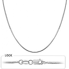 14k White Gold Women's Snake Chain (1.20mm,18