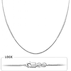 14k White Gold Women's Snake Chain (1.0mm,18