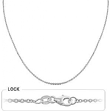 14k White Gold Women's Rolo Light Chain (1.50mm,18