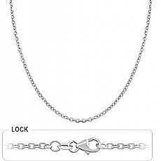 14k White Gold Women's Rolo Light Chain (2.0mm,18