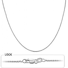 14k White Gold Women's Wheat Chain (1.10mm,18