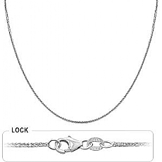 14k White Gold Women's Wheat Chain (1.0mm,18