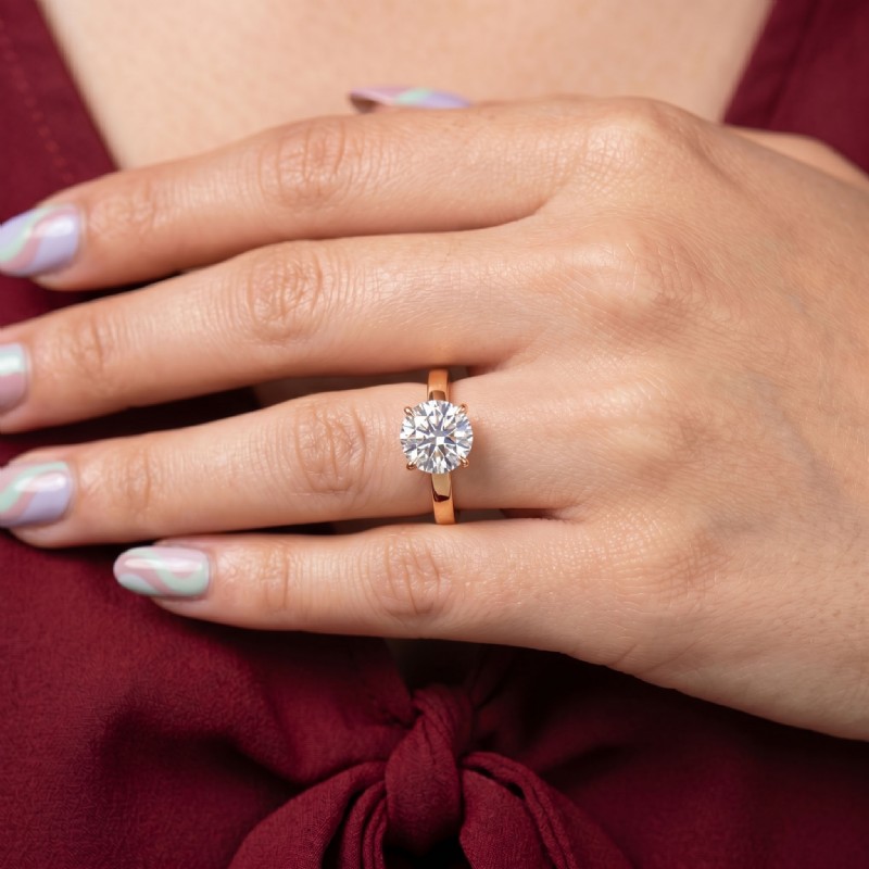  diamond Ring 14k Rose Gold