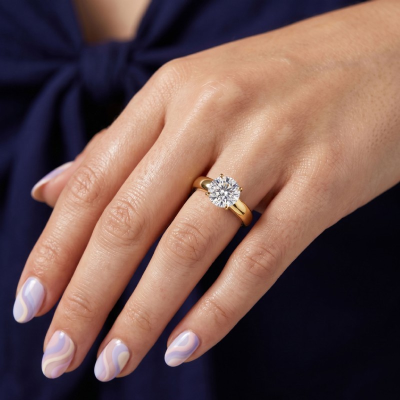  diamond Ring 14k Gold Yellow
