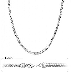 14k White Gold Franco Chain (3.70mm,20