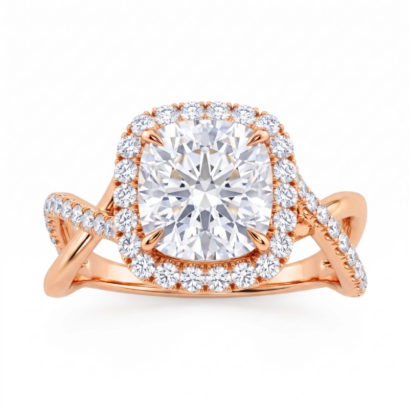  diamond Ring 14k Rose Gold