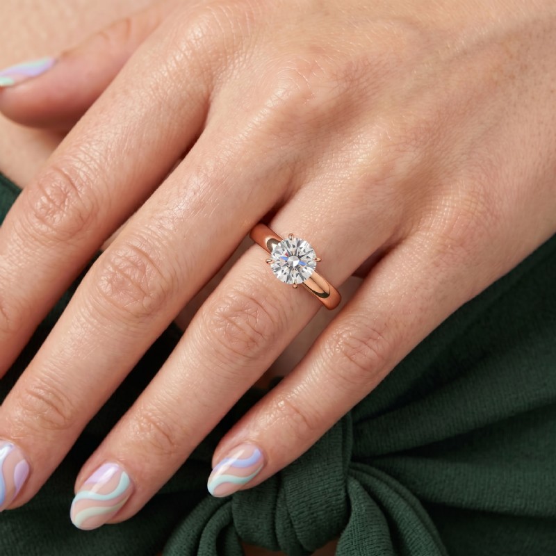  diamond Ring 14k Rose Gold