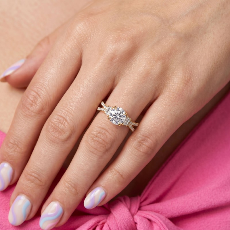 diamond Ring 14k Gold Yellow