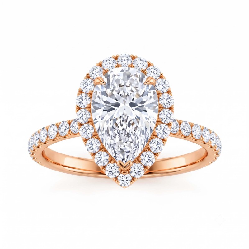  diamond Ring 14k Rose Gold