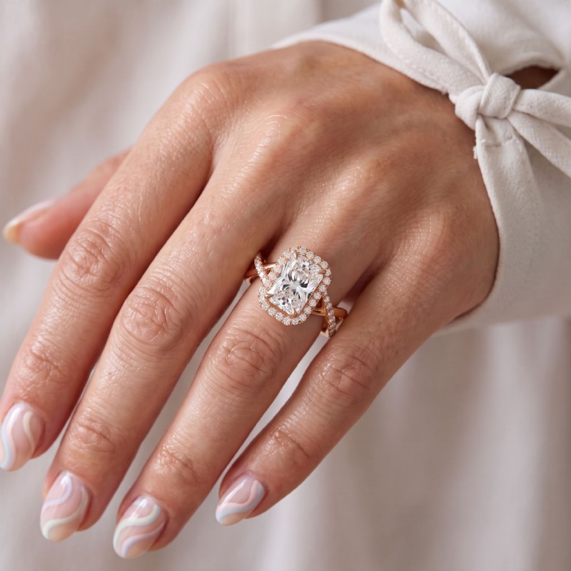  diamond Ring 14k Rose Gold
