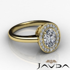 Halo Filigree Pave Setting diamond Ring 14k Gold Yellow