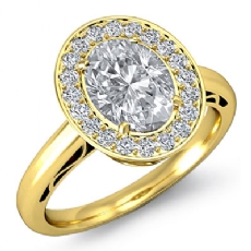 Halo Sidestone Filigree diamond  14k Gold Yellow