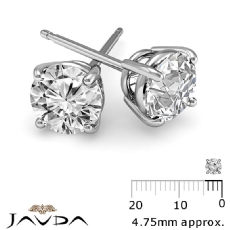 Double Wired 4 Prong Set diamond  14k Gold White