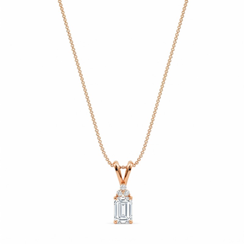  diamond Pendant 14k Rose Gold