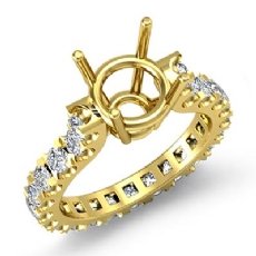Round Diamond Antique Engagement Ring Prong 18k Gold Yellow Setting (1.4Ct. tw.)