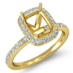 1Ct Cushion Cut Diamond Engagement Halo Setting Ring Semi Mount 14k Yellow Gold - javda.com 