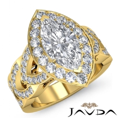 Halo Filigree Vintage Inspired diamond Ring 18k Gold Yellow