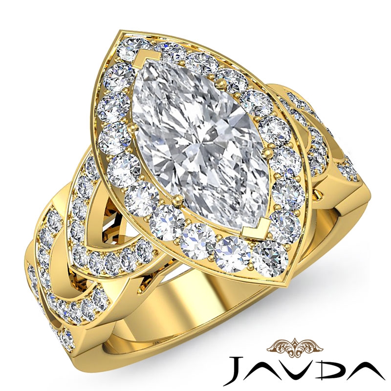 Halo Filigree Vintage Inspired diamond Ring 14k Gold Yellow