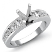 0.7Ct Diamond Solitaire Engagement Round Semi Mount Ring Platinum 950 - javda.com 