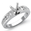 0.7Ct Diamond Solitaire Engagement Round Semi Mount Ring 14k White Gold - javda.com 