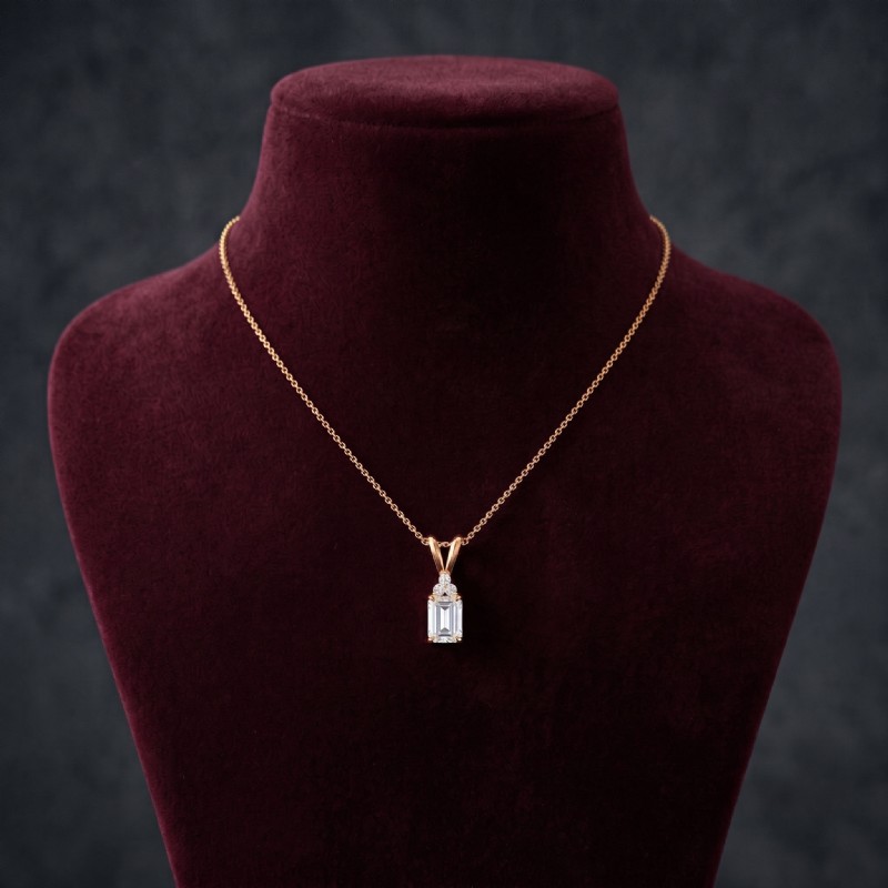  diamond Pendant 14k Rose Gold