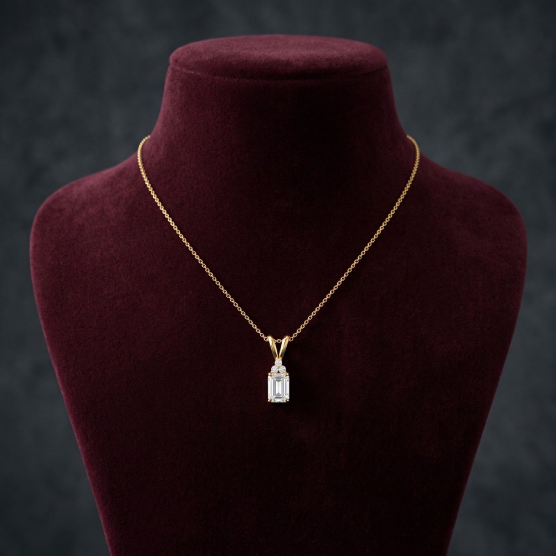  diamond Pendant 14k Gold Yellow