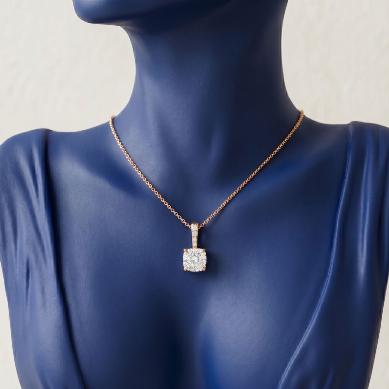  diamond Pendant 14k Rose Gold