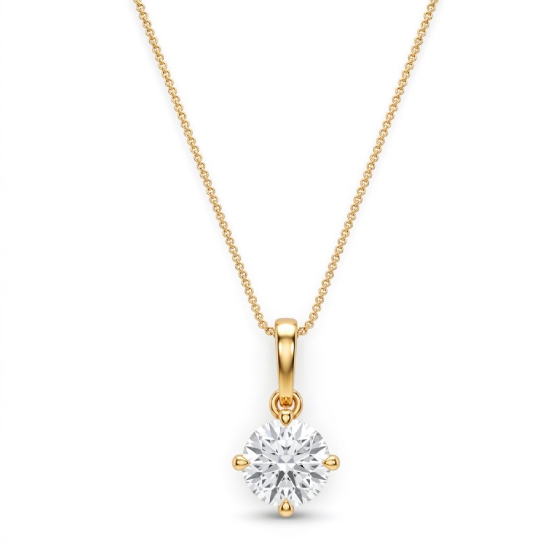  diamond Pendant 14k Gold Yellow