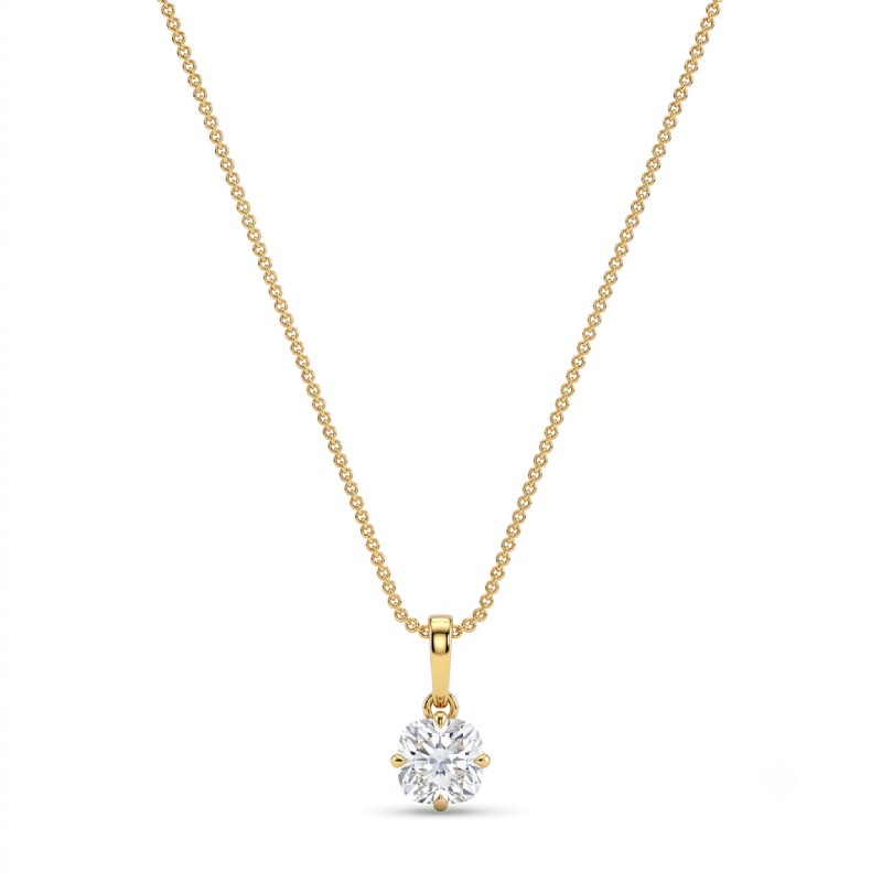  diamond Pendant 14k Gold Yellow