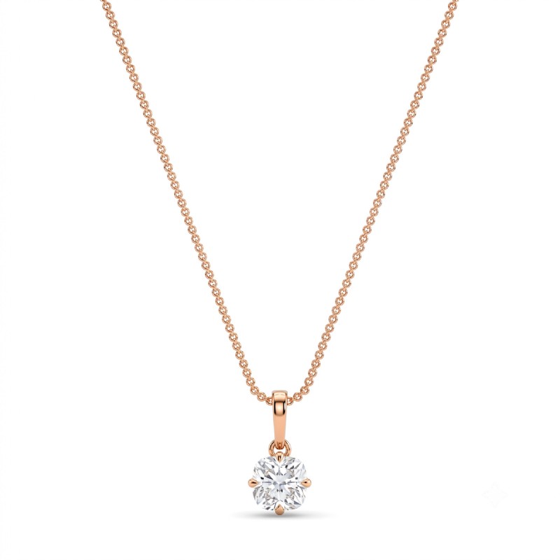  diamond Pendant 14k Rose Gold
