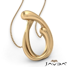 Drop Style Gold Charm Pendant Necklace 7 Gram 14k Yellow Gold 18