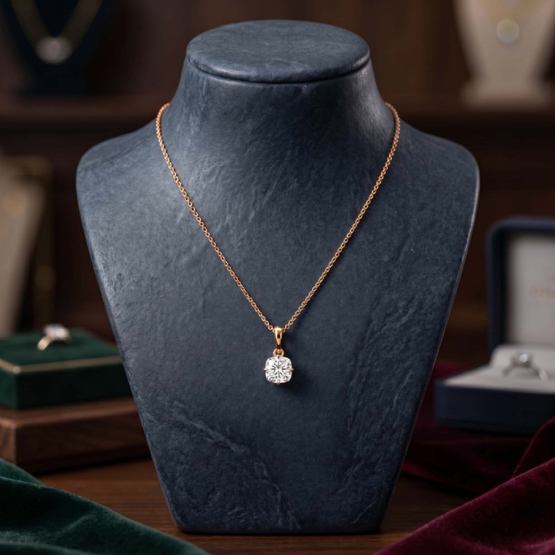  diamond Pendant 14k Rose Gold