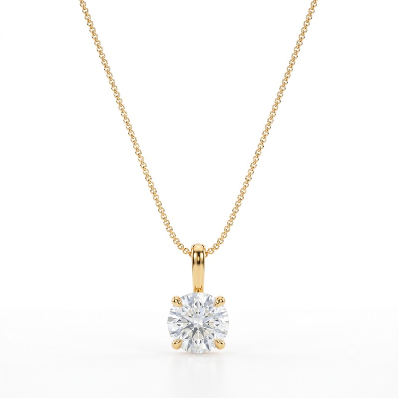  diamond Pendant 14k Gold Yellow