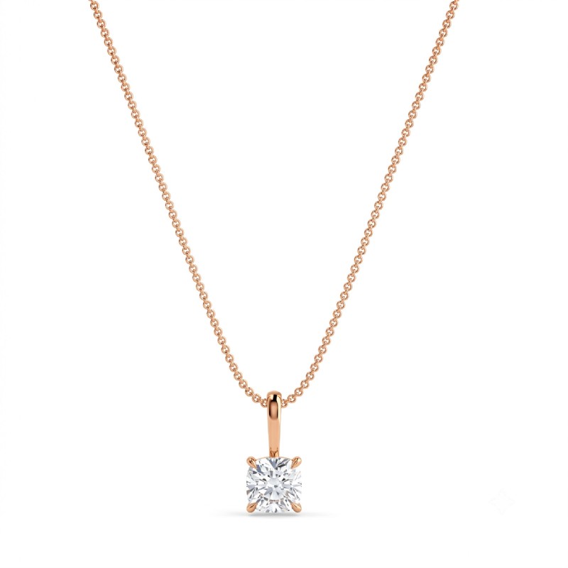  diamond Pendant 14k Rose Gold