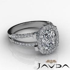 Split-Shank Pave Circa Halo diamond Ring 14k Gold White