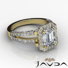Split-Shank Pave Circa Halo diamond Ring 18k Gold Yellow