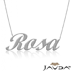 Personalized Rosa Custom Font Name Pendant Gold Filled Necklace 14k Gold White