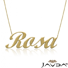 Personalized Rosa Custom Font Name Pendant Gold Filled Necklace 14k Yellow Gold