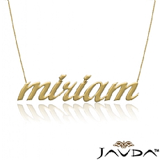 Gold Filled Miriam Name Custom Pendant Personalized Necklace 14k Yellow Gold