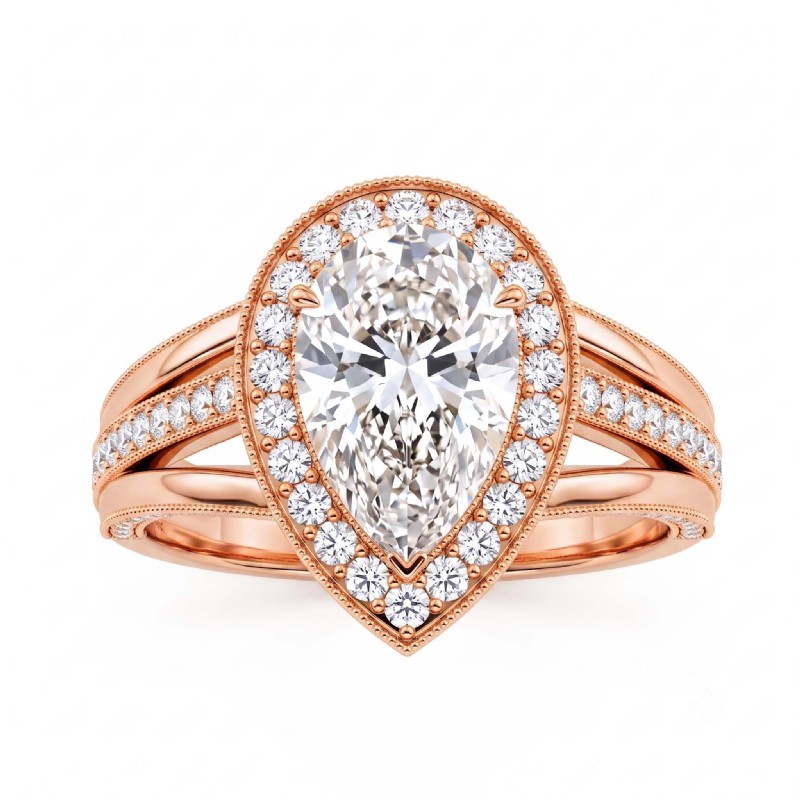  diamond Ring 14k Rose Gold