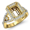 1.5Ct Diamond Engagement Ring Radiant Semi Mount 14k Yellow Gold Halo - javda.com 