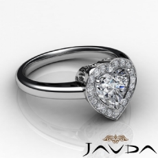Halo Sidestone Filigree diamond Ring 18k Gold White