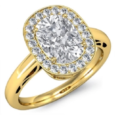 Halo Sidestone Filigree diamond  18k Gold Yellow