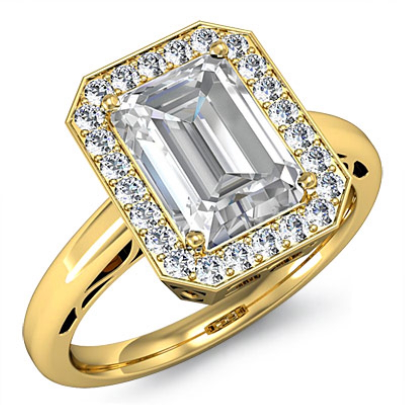 Halo Sidestone Filigree diamond Hot Deals 14k Gold Yellow