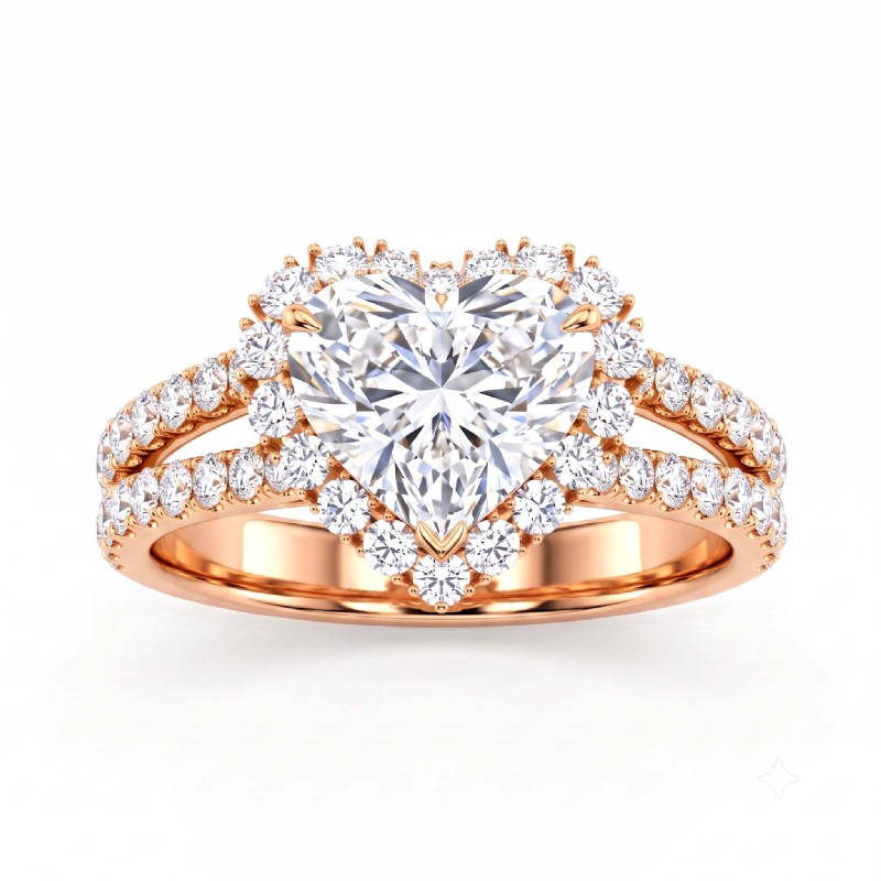  diamond Ring 14k Rose Gold