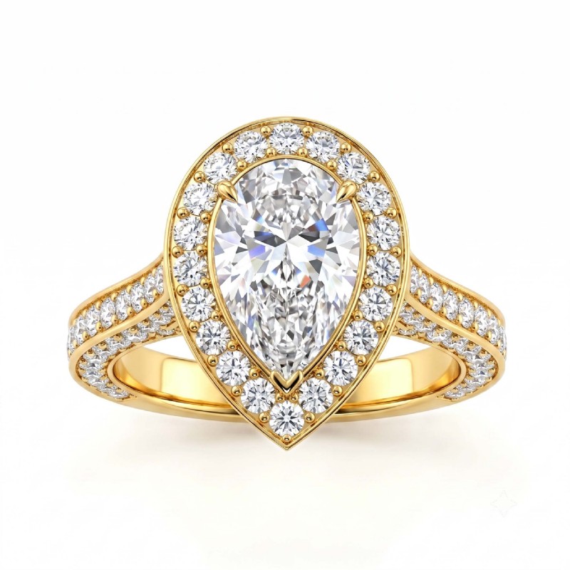  diamond Ring 14k Gold Yellow