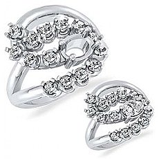 0.75 CT Round Diamond Women's Fashion Solitaire Ring W Gold