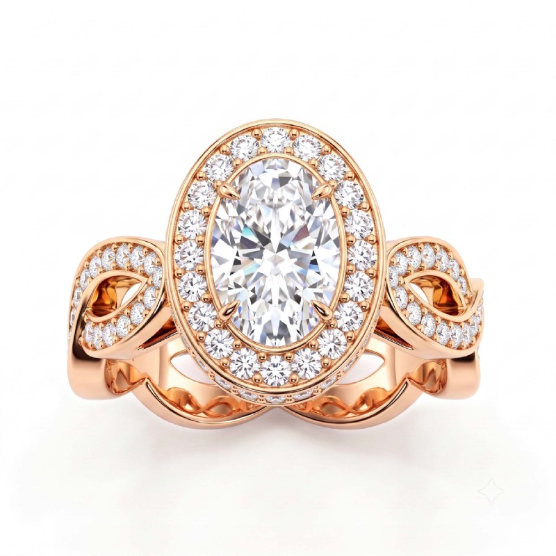  diamond Ring 14k Rose Gold