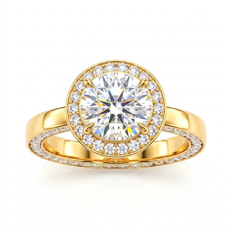  diamond Ring 14k Gold Yellow