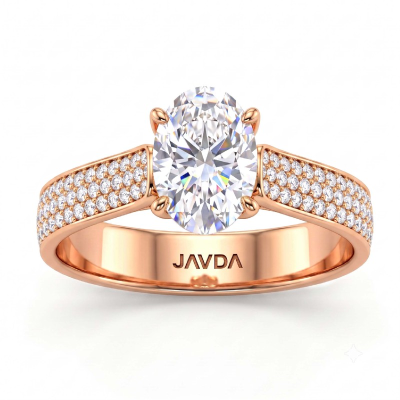  diamond Ring 14k Rose Gold